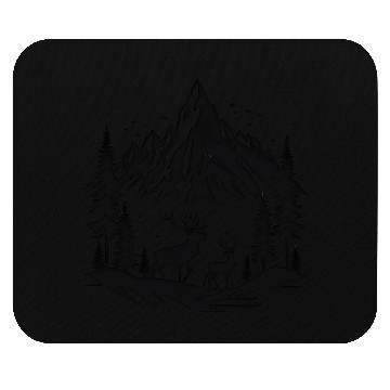 Discover Reindeer and Mountains Mouse Pads