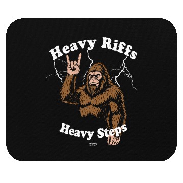 Discover Heavy Riffs, Heavy Steps Bigfoot Rock Mouse Pads