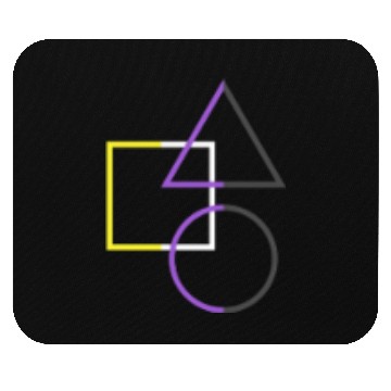 Discover Nonbinary Pride Shapes Triangle Circle Square Mouse Pads