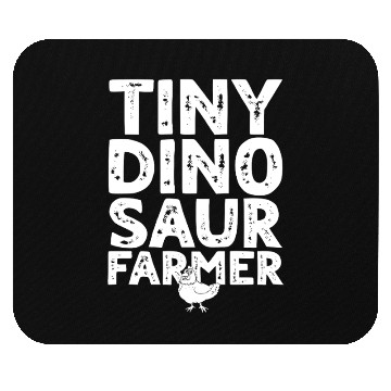 Discover Dino Funny Dinosaur Farmer - Tiny Dinosaur farmer Mouse Pads