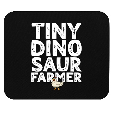 Discover Tiny dino farmer - Dinosaur Funny Dinosaur Farmer Mouse Pads
