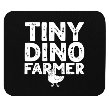 Discover Dino Funny Dinosaur Farmer - Tiny dino farmer Mouse Pads