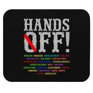 Discover Hands Off Social Security Protest Resist Save D Mouse Pads