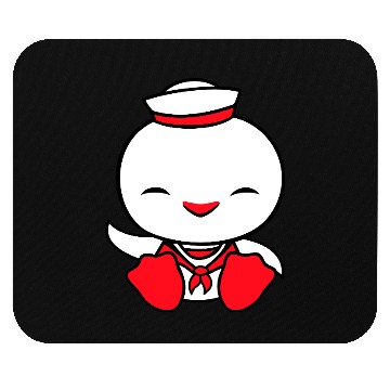 Discover Duck sailor sailor hat waving happily fisherman Mouse Pads