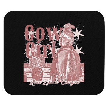 Discover Wild West Cowgirl Mouse Pads
