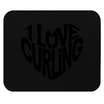 Discover I Love Curling Mouse Pads