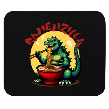 Discover RamenZilla Ramen Noodle Loving Kaiju Monster Mouse Pads
