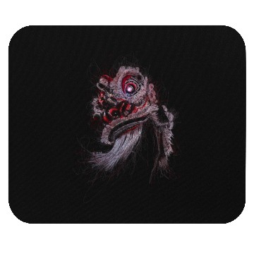 Discover Scribble Lion Dance Mask: Traditional Dance Art Mouse Pads