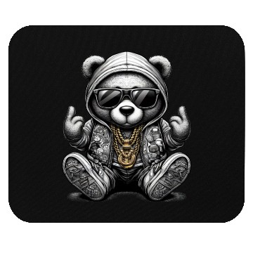 Discover Hip Hop Teddy Bear Mouse Pads