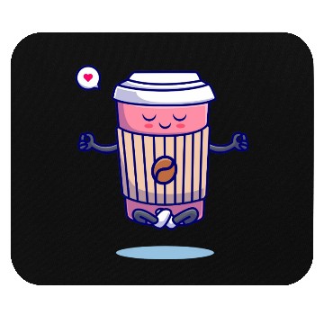 Discover Charming Coffee Cup Meditation Design Mouse Pads