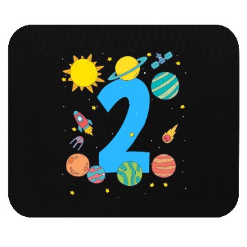 Discover Space Number Two Adventure Fun Birthday Mouse Pads