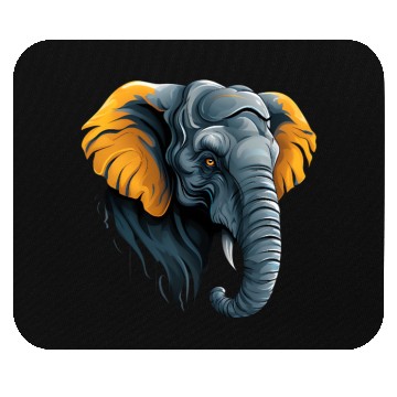 Discover Elephant Head Illustration Mouse Pads