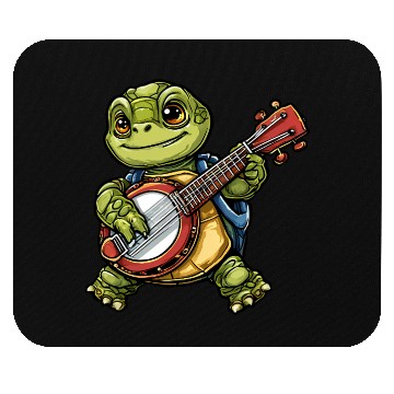 Discover Turtle with a Guitar Mouse Pads