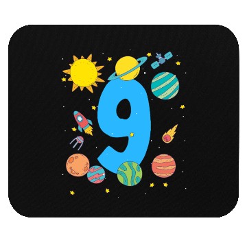 Discover Space Adventure Number Nine Fun Mouse Pads