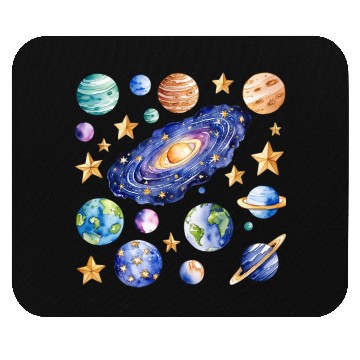 Discover Galaxies, planets and stars Mouse Pads