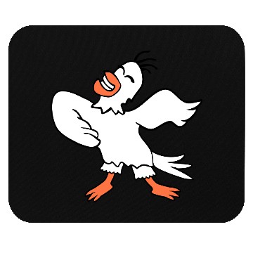 Discover Seagull bird dances happily celebrates cheerful Mouse Pads