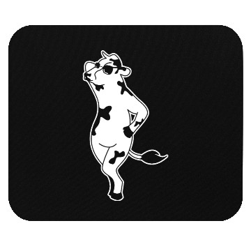 Discover Elegant Cow Model Silhouette Farm Mouse Pads