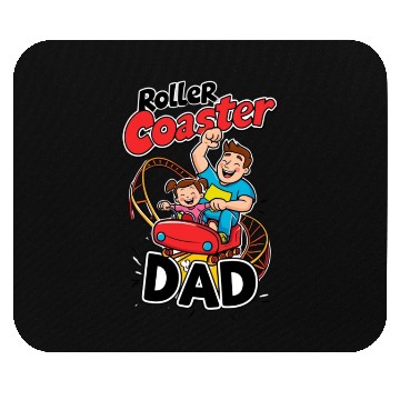 Discover Roller Coaster Dad - Thrilling Family Fun Mouse Pads