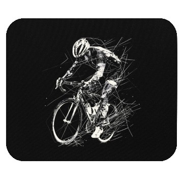 Discover Cycling Guy Drawing Mouse Pads