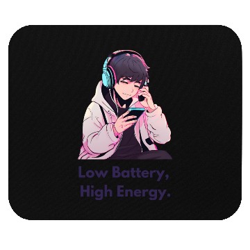 Discover Chibi Boy in Mouse Pads with Headphones (Cool & Chill)