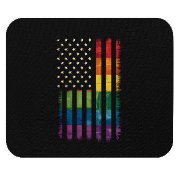 Discover American USA Flag Rainbow Pride Gay Lesbian LGBTQ Mouse Pads