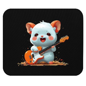 Discover Cute Cartoon Guitar Mouse Stickers Mouse Pads