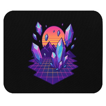 Discover Crystal Skies: A Vaporwave Dreamscape Mouse Pads