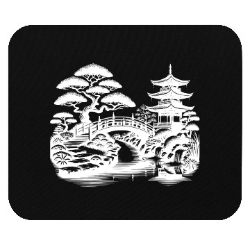 Discover Harmonious Path To The Japanese Temple Garden Mouse Pads