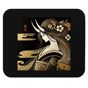 Discover Oni girl in Kimono Mouse Pads