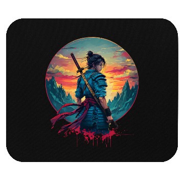 Discover Female Samurai Warrior Mouse Pads