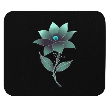 Discover Glowing Fantasy Flower Mouse Pads