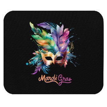 Discover Colorful Mardi Gras Mask Feather Party Design Mouse Pads