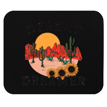 Discover Desert Dreamer - Vintage Western Landscape Illustr Mouse Pads