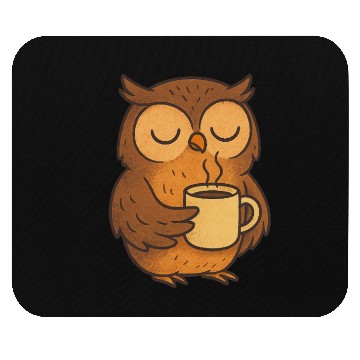 Discover "Coffee First, Hoot Later!" Mouse Pads