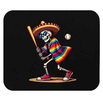 Discover Baseball Skeleton Fiesta Mouse Pads