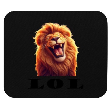 Discover laughing lion Mouse Pads