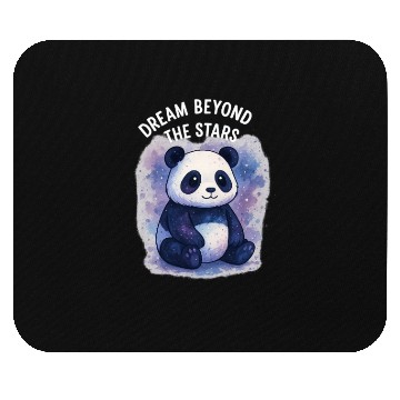 Discover Cosmic Panda Dreamscape - A Celestial Adventure Mouse Pads