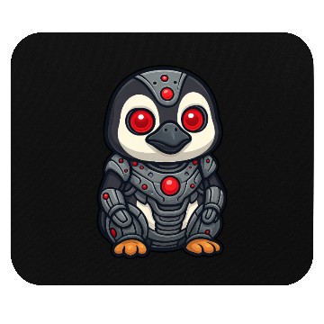 Discover Penguin Robot Cyborg Sci-Fi Future Vision Mouse Pads