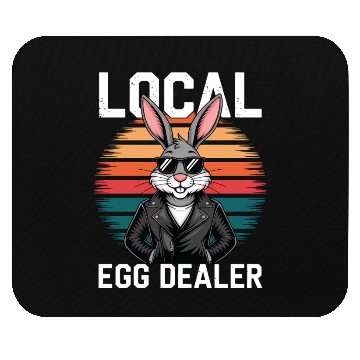 Discover Retro Local Egg Dealer Easter Bunny Easter Sunday Mouse Pads