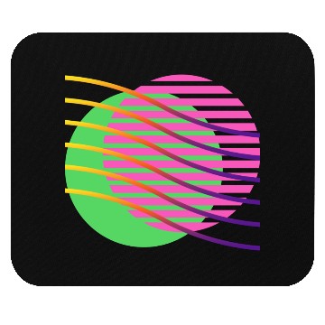 Discover Neon Wave Geometric Abstract Mouse Pads
