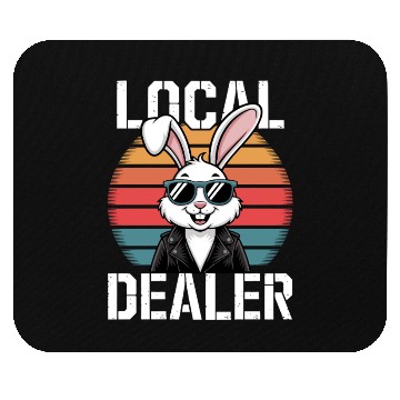 Discover Local Egg Dealer Easter Bunny Vintage Farmer Mouse Pads