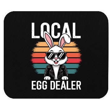 Discover Local Egg Dealer Easter Bunny Vintage Egg Farmer Mouse Pads