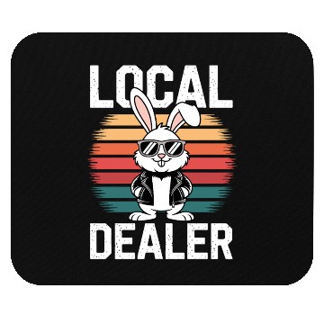 Discover Local Egg Dealer Easter Bunny Retro Egg Farmer Mouse Pads