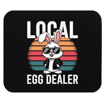 Discover Local Egg Dealer Easter Bunny Retro Easter Mouse Pads