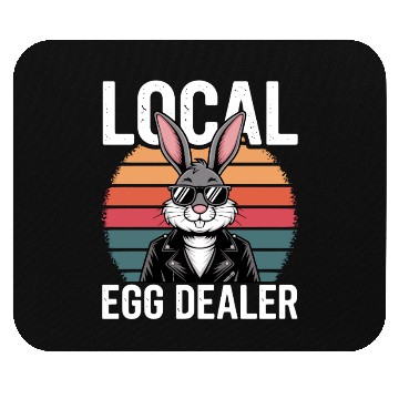 Discover Local Egg Dealer Easter Bunny Retro Easter Sunday Mouse Pads