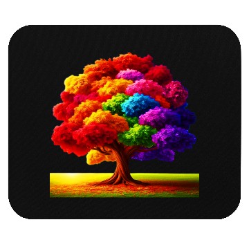 Discover Rainbow colours Spectrum Tree Mouse Pads