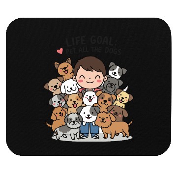 Discover dog lovers life goal Mouse Pads