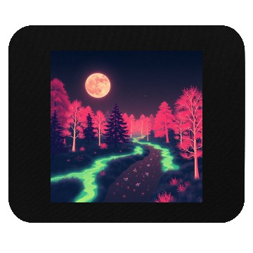 Discover Moonlit Alien Forest Mouse Pads