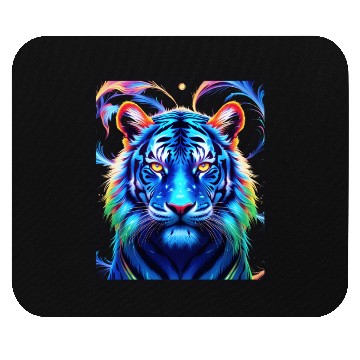 Discover Neon Jungle: Psychedelic Tiger Mouse Pads