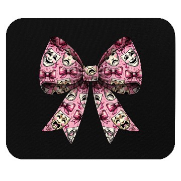 Discover Coquette Bow Theatre Mask Pattern Drama Comedy Mouse Pads